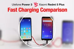 Ulefone Power 3 vs Xiaomi Redmi 5 Plus Fast Charging Comparison (Video)