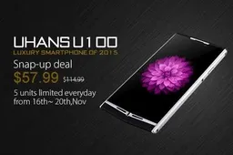 Phone maker Uhans selling their leather backed U100 for only $57.99