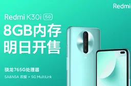 Redmi K30i (8GB+128GB/256GB) to hit the shelves tomorrow for 1799 yuan ($255)