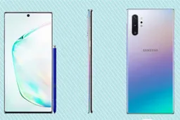 Samsung Galaxy Note 10 image show its dimensions
