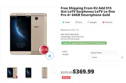 LeTV Le One Pro 64GB $369.99 today only