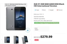 ZUK Z1 down to $279.99 for Chinese New Year