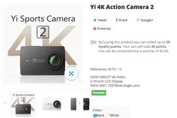 Xiaomi Yi 4K camera on discounted presale until June 15th