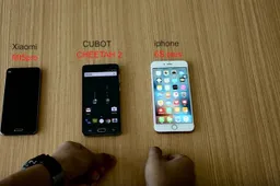 Cubot Cheetah 2 vs Xiaomi Mi5 Pro vs iPhone 6s Plus - fingeprint scanner comparison video