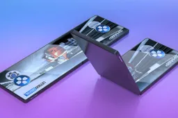 Sharp showcases a dual foldable smartphone with 300,000 bending lifetime