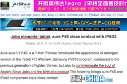 Steve Jobs 'Memorial' Android Tablet Full Specification