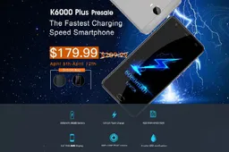 Presale offer for Oukitel K6000 Plus on Tomtop with extra gifts