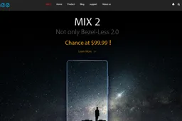 Get the Tri-Bezel-Less Vernee MIX 2 for just $99.99 on Vernee's Official Website