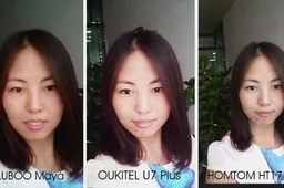 Oukitel U7 Plus camera compared with Bluboo Maya and Homtom HT17