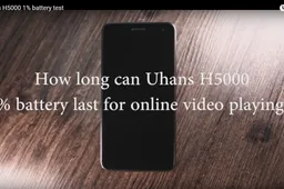 How long can the Uhans H5000 last with just 1 % of battery?