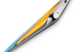 Honor V40 with a waterfall screen appears in a high-quality image