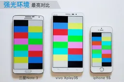 Screen comparison, 2K Vivo Xplay 3S vs Note 3 vs iPhone 5