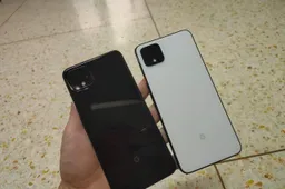 Google Pixel 4 XL appears in black and white colors