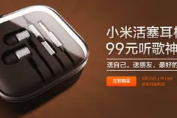 Xiaomi piston earphones on sale for 99 Yuan from 28th June