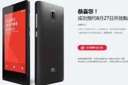 Xiaomi Hongmi sales start again on 27th August