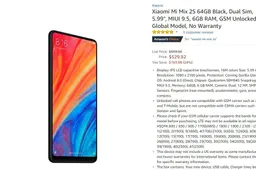Xiaomi Mi MIX 2S Now Available In The US Via Amazon