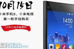 100,000 Xiaomi Mi3 available from 15th October