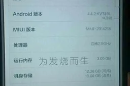 Purported Xiaomi Mi3S screenshot shows Android 4.4.2 and 3GB RAM