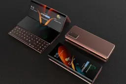 High-quality images of the possible Galaxy Z Fold 3 with sliding keyboard