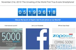 Countdown page to World’s First 8-core Smartphone Appears on Zopo Website