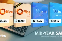 Godeal24 Mid-Year Sale Slashes Office 2024 Pro to $16.99 and Windows 11 Pro to $12.25
