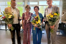 Foto afscheid wethouders