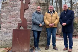 Bestuur Bezinningsbos Goirle vlnr Pepijn Goossens Toine van de Sande Mark van Stappershoef (1)