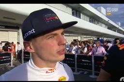 Verstappen over straf: "Volgende keer ga ik volgas rechtdoor"