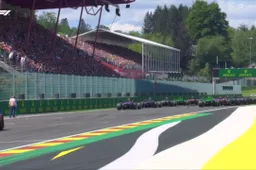 Verstappen bezig met inhaalrace na goede start in België