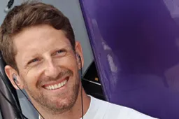 Grosjean acts as fireman: emergency services have to keep the Frenchman away