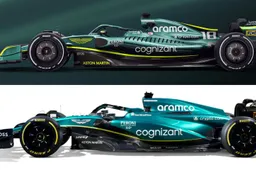 Aston Martin's new AMR23 compared to 2022 F1 car