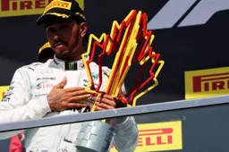 Hamilton over boegeroep tijdens podium-ceremonie Canada: "Hopelijk niet tegen mij"