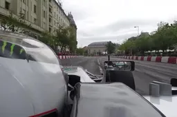 Video: Bottas knalt met 250 km/u door de straten van Budapest