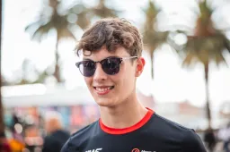 Who is the young British star making his F1 debut for Ferrari in Jeddah?