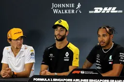 Norris en Ricciardo kunnen hun lach niet inhouden tijdens persconferentie