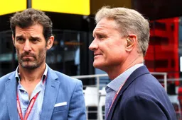 Trespassing at the Red Bull Racing factory: Coulthard and Webber sneak in