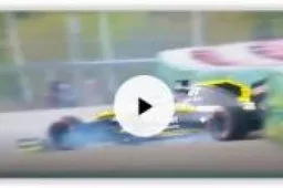 Watch: Daniel Ricciardo crashes on final lap of FP1
