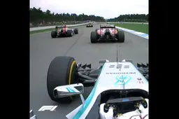 WATCH: Hamilton's double overtake in 2014