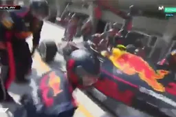 POV video: De pitstop van Max Verstappen