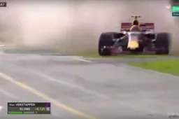 Video: schrikmoment voor Verstappen tijdens VT2
