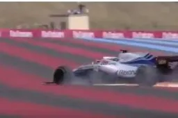 Stroll eraf tijdens de laatste ronde van de Grand Prix van Frankrijk