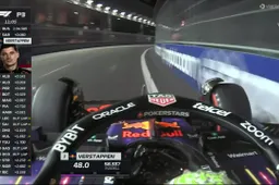 Verstappen schiet rechtdoor tijdens VT3 in Las Vegas