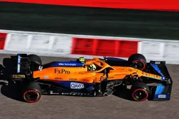 Norris on pole position for Russian GP, after Hamilton touches wall
