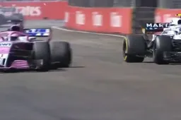 Gefrustreerde Sergio Perez ramt Sirotkin van de baan in Singapore