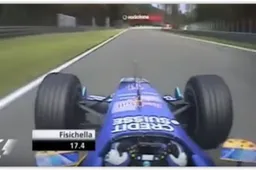 Fisichella blaast zijn V10-motor naar 365km/u op Monza in 2004