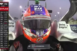 And another red flag: this time Hülkenberg sliding into the wall