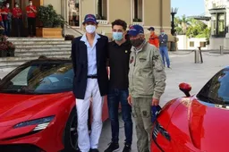 Leclerc tears through the empty streets of Monaco as colleagues look on