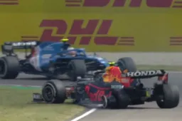 Perez en Ocon zorgen voor rode vlag na crash in VT1