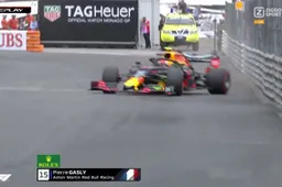 Video: Gasly weet zijn RB15 maar net uit de muur te houden!