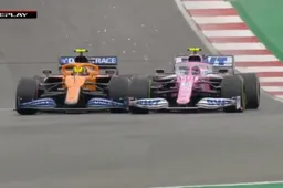 Stroll ook in de race betrokken bij een crash in bocht 1